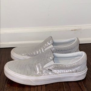 Metallic Vans Slip-Ons